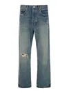 Purple Brand 'hadley Vintage' Blue Jeans With Ripped Detail On The Front And Logo Patch On The Rear In Blue