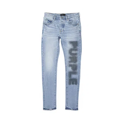 Pre-owned Purple Brand Halftone Wordmark Jeans 'light Indigo' | Blue | Men's Size 30