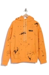 Purple Brand Heavy Dry Cotton Hoodie In Orange Black