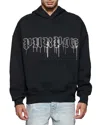 Purple Brand Crystal Gothic Drip Heavyweight Fleece Hoodie In Black In Black