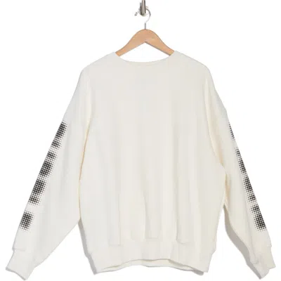 Purple Brand Heavyweight Cotton Crewneck Sweatshirt In White