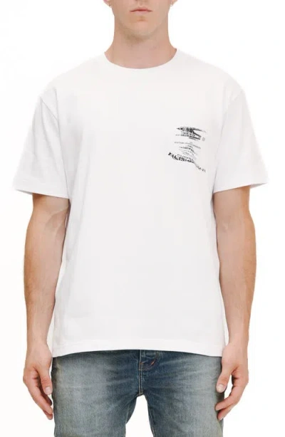 Purple Brand Heavyweight Cotton Jersey Graphic T-shirt In White