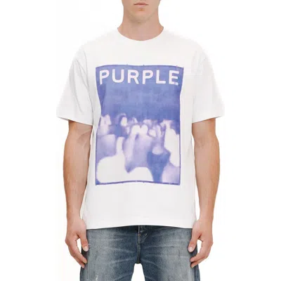 Purple Brand Heavyweight Cotton Jersey Graphic T-shirt In White