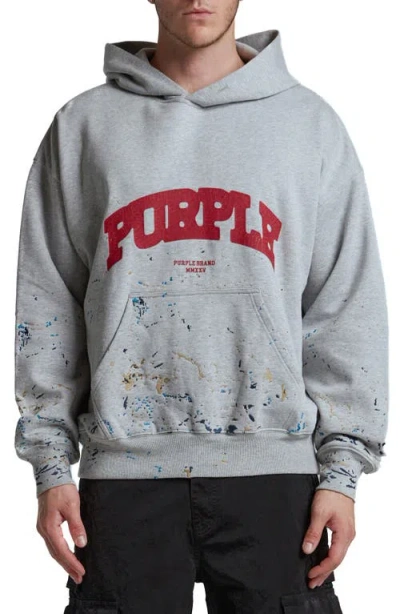 PURPLE BRAND PURPLE BRAND HEAVYWEIGHT FLEECE COTTON GRAPHIC HOODIE
