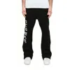 Purple Brand Heavyweight Fleece Flared Pants In Black