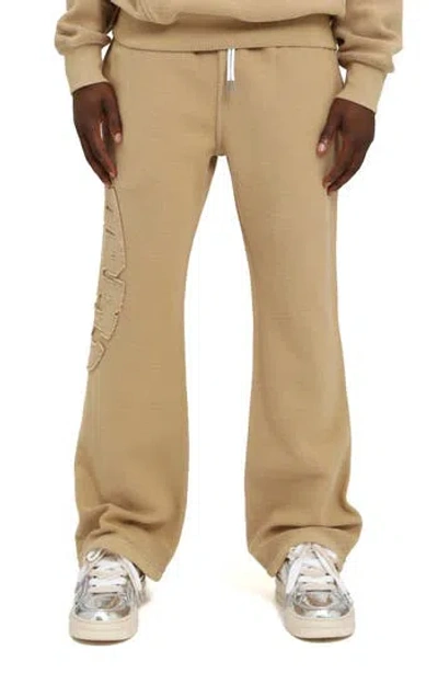 Purple Brand Heavyweight Fleece Inside Out Pants In Neutral