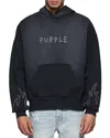 Purple Brand Logo-embellishment Hoodie In Black