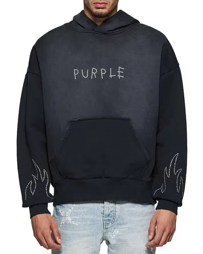 PURPLE BRAND HEAVYWEIGHT FLEECE STUDDED HOODIE