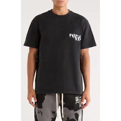 Purple Brand Heavyweight Jersey Graphic T-shirt In Black