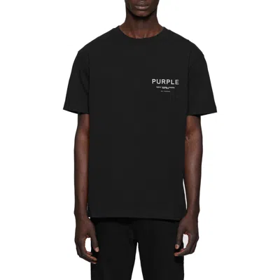 Purple Brand Heavyweight Jersey Graphic T-shirt In Black