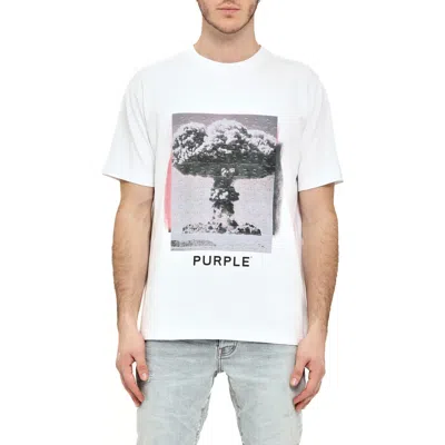 Purple Brand Heavyweight Jersey Graphic T-shirt In White