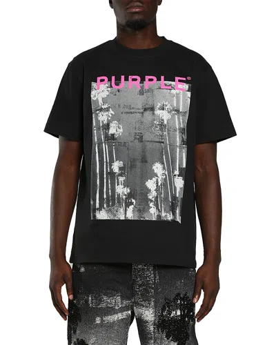 Purple Brand Heavyweight Jersey Short Sleeve Tee In Black