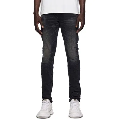 Purple Brand Black Stretch Denim Jeans In Washedblack
