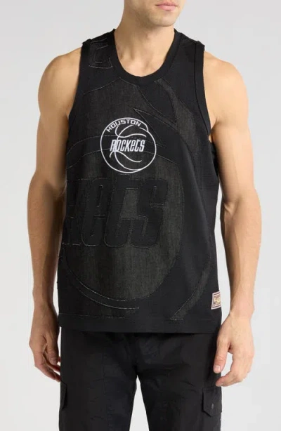 Purple Brand Houston Rockets Mesh Jersey In Black