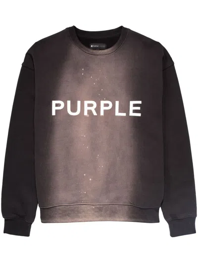 Purple Brand Men's Logo Graphic Sweatshirt In Black
