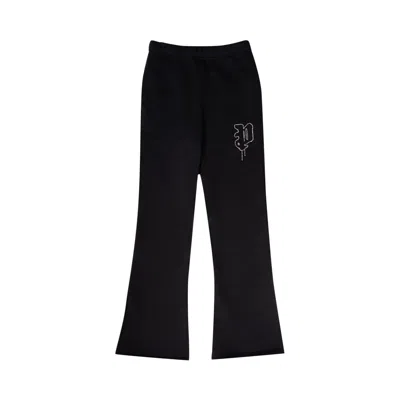 Pre-owned Purple Brand Hwt Fleece Flared Pant 'black' | Men's Size Xxl