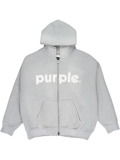 Purple Brand Hwt Fleece "grey" Hoodie