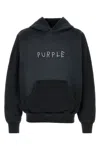 Purple Brand Logo-embellishment Hoodie In Black
