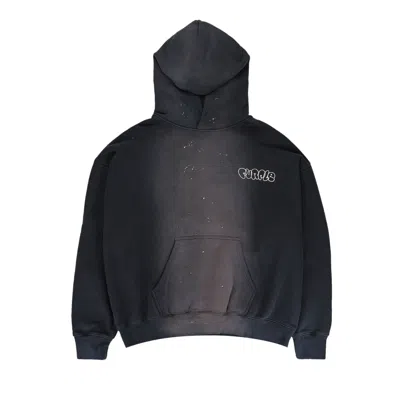 Pre-owned Purple Brand Hwt Fleece Pullover Hoodie 'black' | Men's Size L