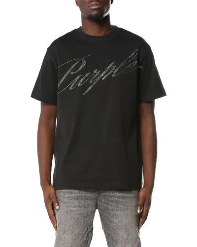 Purple Brand Hwt Jersey Short Sleeve Tee In Black