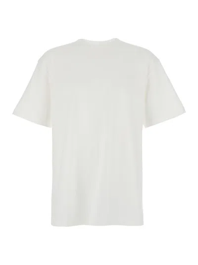 PURPLE BRAND WHITE CREWNECK T-SHIRT WITH DROPPED SHOULDERS IN COTTON MAN