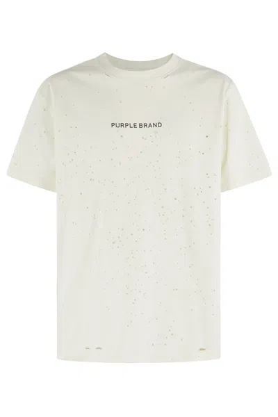 Purple Brand Hwt Jersey Ss Tee In White