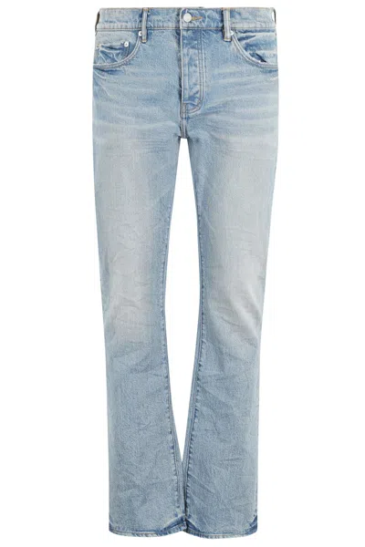 Purple Brand Indigo Flared Jeans With Classic Five-pocket Design In White