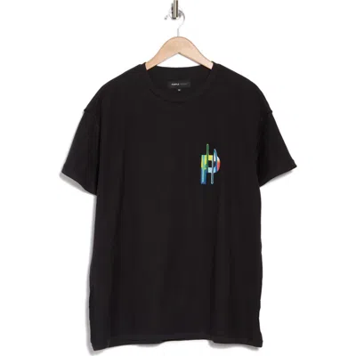 Purple Brand Inside Out Cotton Crewneck T-shirt In Black
