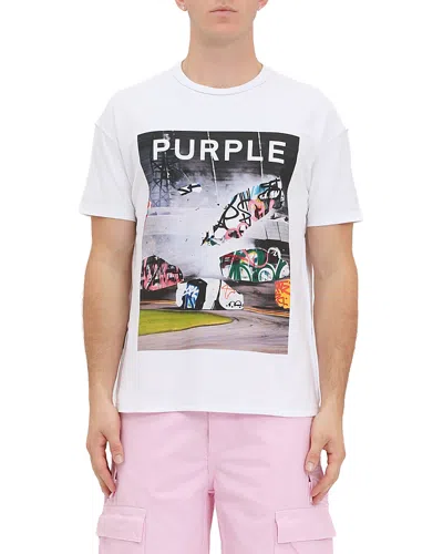 PURPLE BRAND INSIDE OUT GRAPHIC LOGO TEE