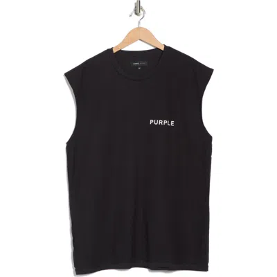 Purple Brand Inside Out Graphic Muscle T-shirt In Black