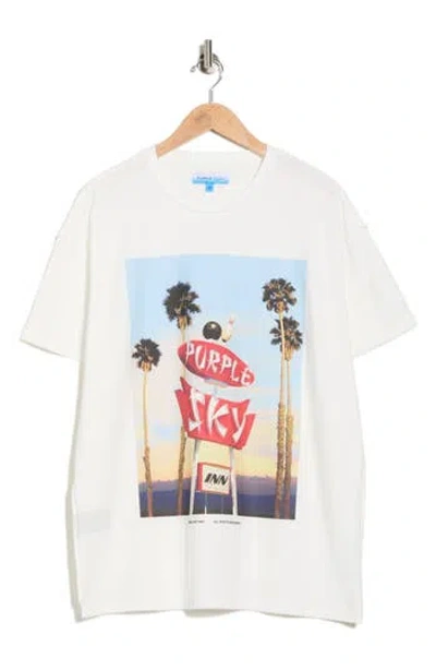 Purple Brand Inside Out Graphic T-shirt In White