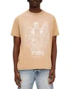 Purple Brand Textured Inside Out Cotton Graphic T-shirt In Tan