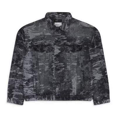 PURPLE BRAND JACQUARD JACKET BLACK DENIM JACKETS
