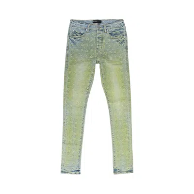 Pre-owned Purple Brand Jacquard Monogram Skinny Jeans 'indigo' | Blue | Men's Size 34