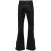 Purple Brand Coated-finish Bootcut Jeans In Black