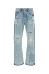 Purple Brand Patch Repairs Foil Jeans In Blue