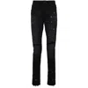 Purple Brand Paint Splatter-effect Skinny Jeans In Black