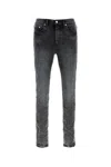 Purple Brand Black Skinny Faded Denim Jeans In Black