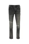 Purple Brand Black Stretch Denim Jeans In Black