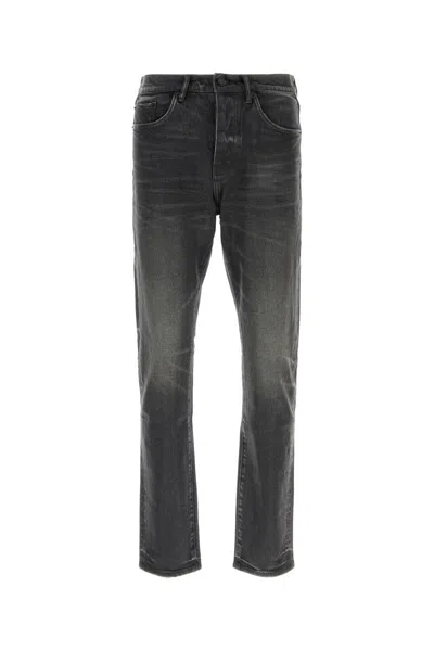 Purple Brand Purple Double Dip Coated Denim Jeans In Black