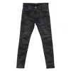 Purple Brand Embellished Distressed Denim In Black