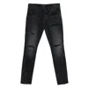 Purple Brand Distressed Splatter Denim In Black