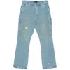 Purple Brand Paint-splatter Trousers In Blue