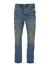 Purple Brand Torn Dark Paint Indigo Skinny Jeans In Blue