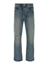 Purple Brand 'hadley Vintage' Blue Jeans With Ripped Detail On The Front And Logo Patch On The Rear In Blue