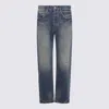 Purple Brand Dark Blue Calcium Powder Jeans In Blue