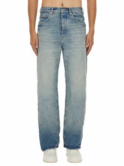 Purple Brand P018 Drop-crotch Wide-leg Jeans In Navy