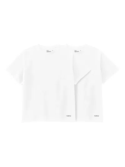 Purple Brand Jersey Knit Two-pack T-shirt In White
