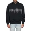 Purple Brand Crystal Gothic Drip Heavyweight Fleece Hoodie In Black In Black
