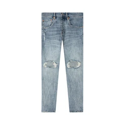Pre-owned Purple Brand Knee Blowout Flare Jeans 'light Indigo' In Blue